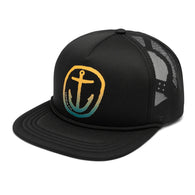 Nuevo Anchor Trucker Cap - Black - Captain Fin Co - UK