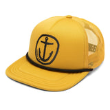 Nuevo Anchor Trucker Cap - Mustard - Captain Fin Co - UK